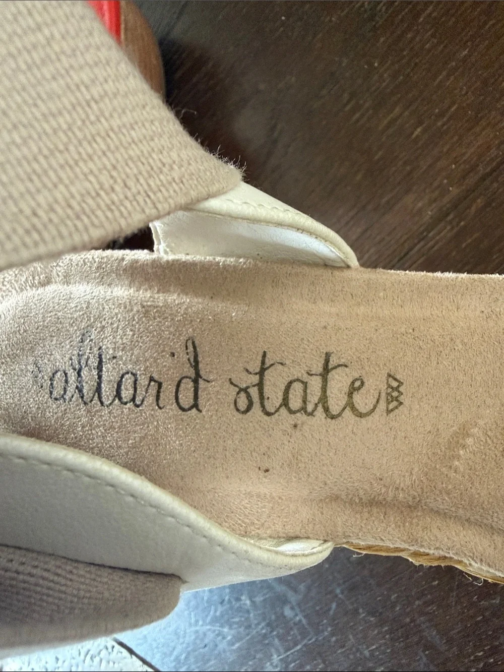 Altard State Woven Espadrille Wedge Sandals in Cream and Tan Size 7.5